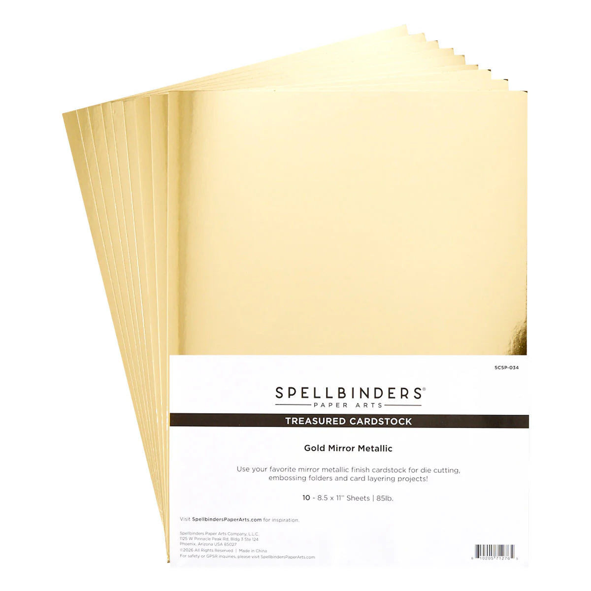 Spellbinders - Treasured Cardstock - Gold Mirror Metallic