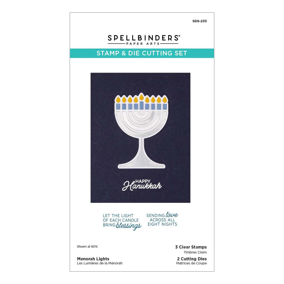 Spellbinders - Menorah Lights Stamp & Die Bundle