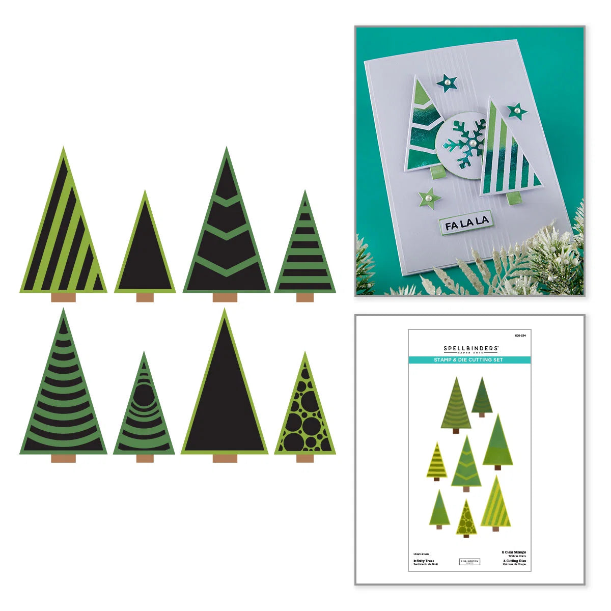 Spellbinders - Infinite Trees Stamp & Die Bundle by Lisa Horton