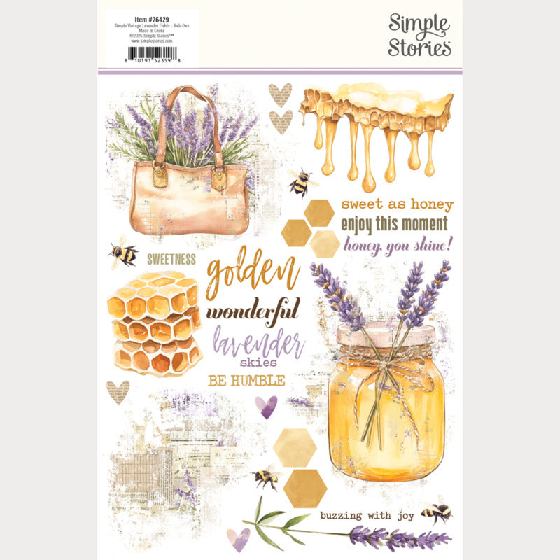 Simple Stories - Simple Vintage Lavender Fields - Rub-Ons