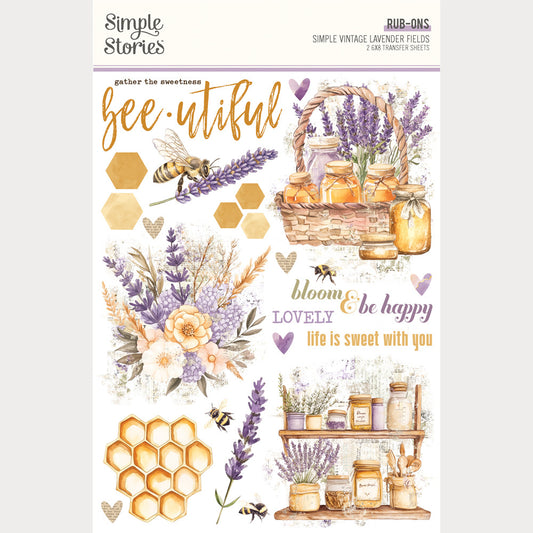 Simple Stories - Simple Vintage Lavender Fields - Rub-Ons