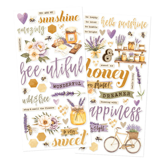 Simple Stories - Simple Vintage Lavender Fields - Foam Stickers