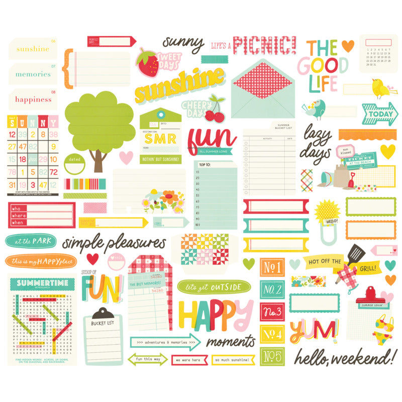Simple Stories - Sweet Summertime - Journal Bits
