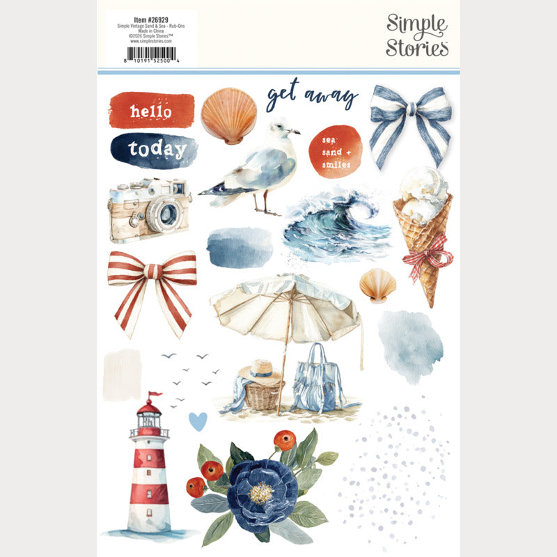 Simple Stories - Simple Vintage Sand & Sea - Rub-ons