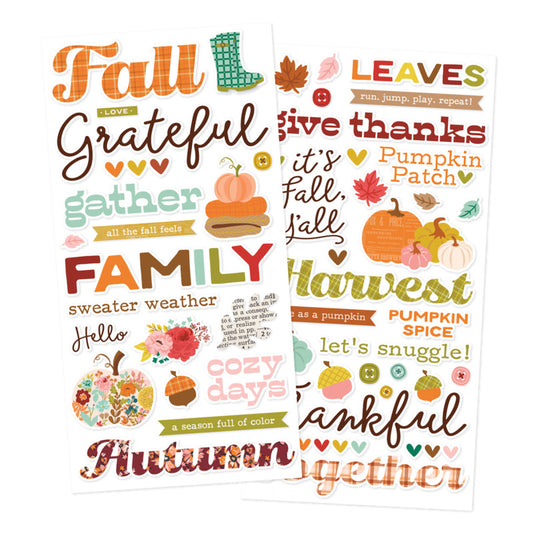 Simple Stories - Pumpkins & Plaid - Foam Stickers