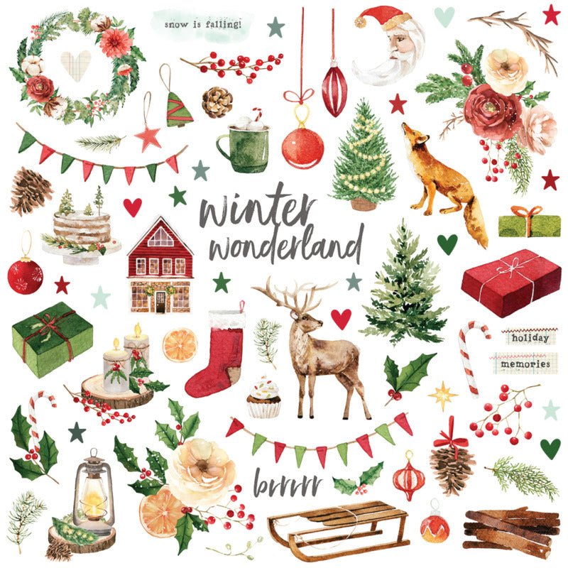 Simple Stories - Simple Vintage Evergreen Memories - Chipboard Pieces