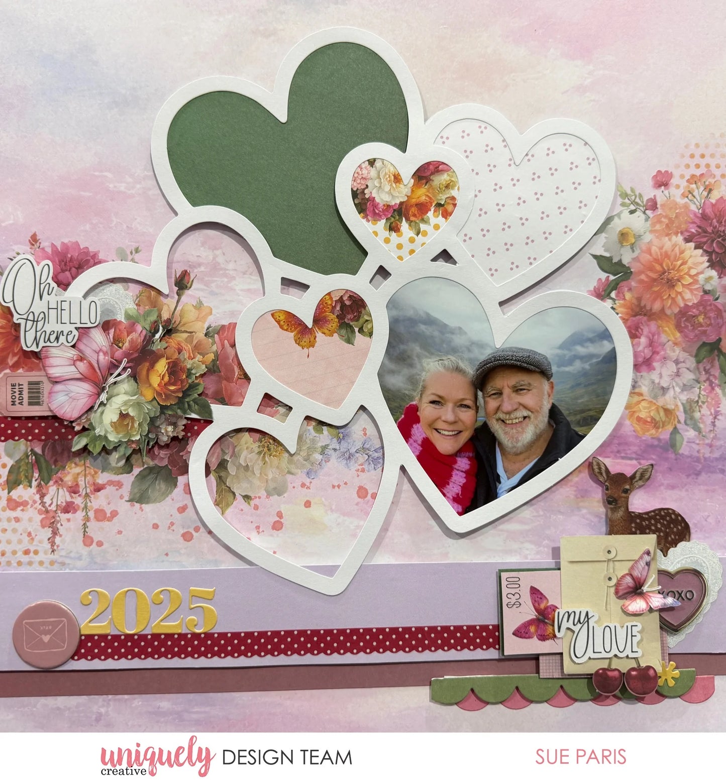 Uniquely Creative - Oh So Lovely - Hearts Overlay