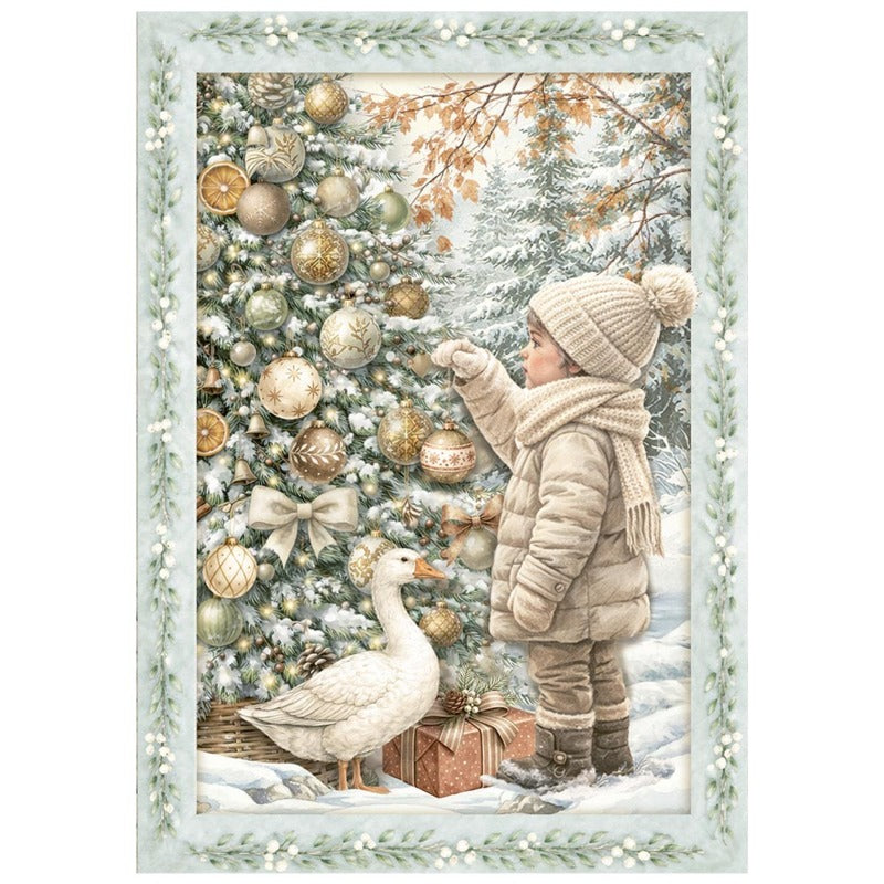 Stamperia - White Christmas - A6 Mini Rice Paper Pack