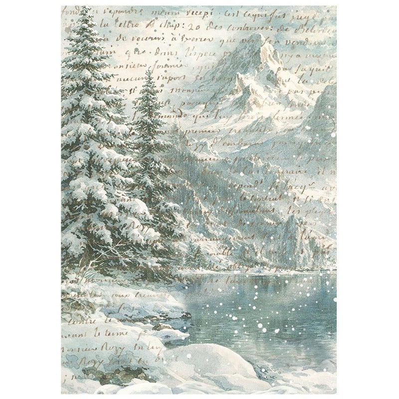 Stamperia - White Christmas - A6 Background Rice Paper Pack
