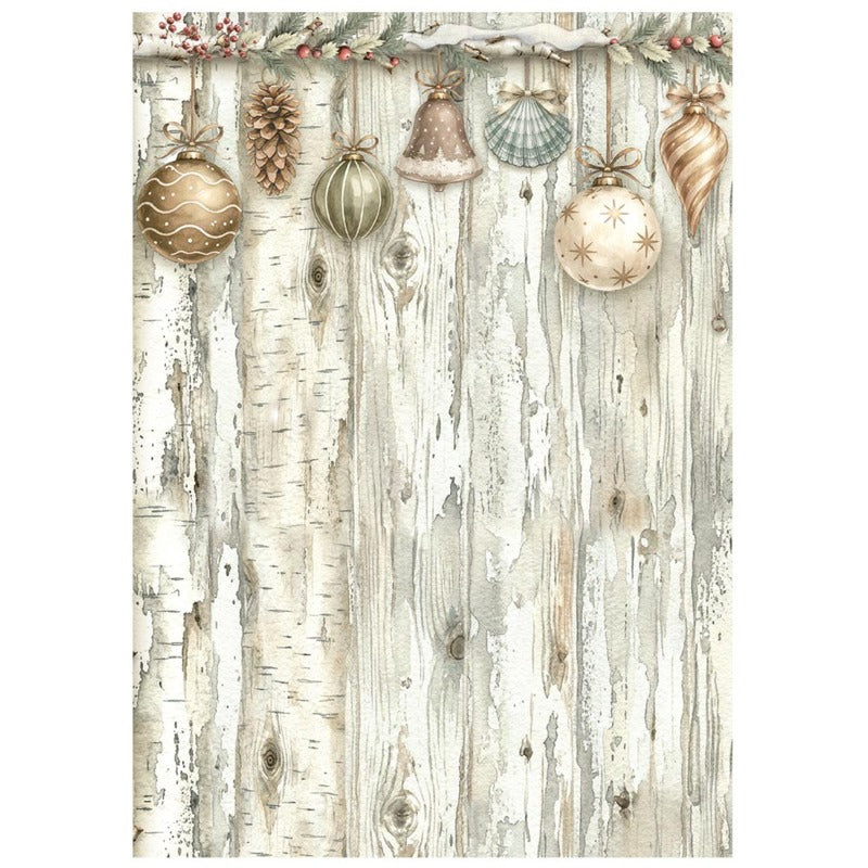 Stamperia - White Christmas - A6 Background Rice Paper Pack