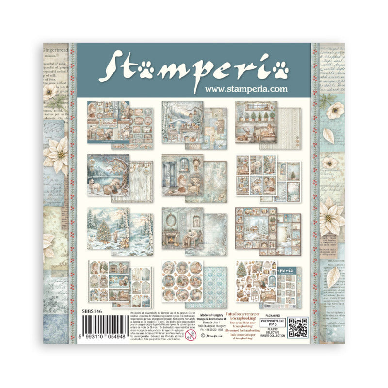 Stamperia - White Christmas - 8x8 Paper Pad