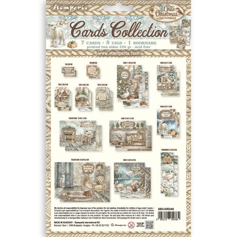 Stamperia - White Christmas - Cards Collection