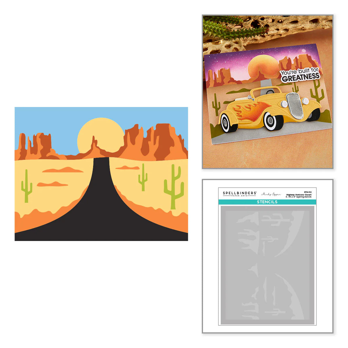 Spellbinders - Highway Horizons Desert Layered Stencils