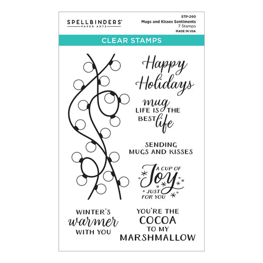 Spellbinders - Mugs and Kisses Sentiments Stamp Set