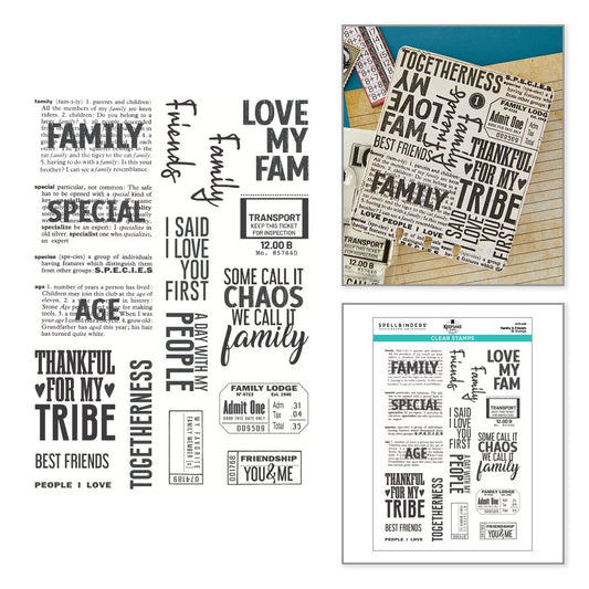Spellbinders - Keepsake Family & Friends Stamp Set by Esther Glas