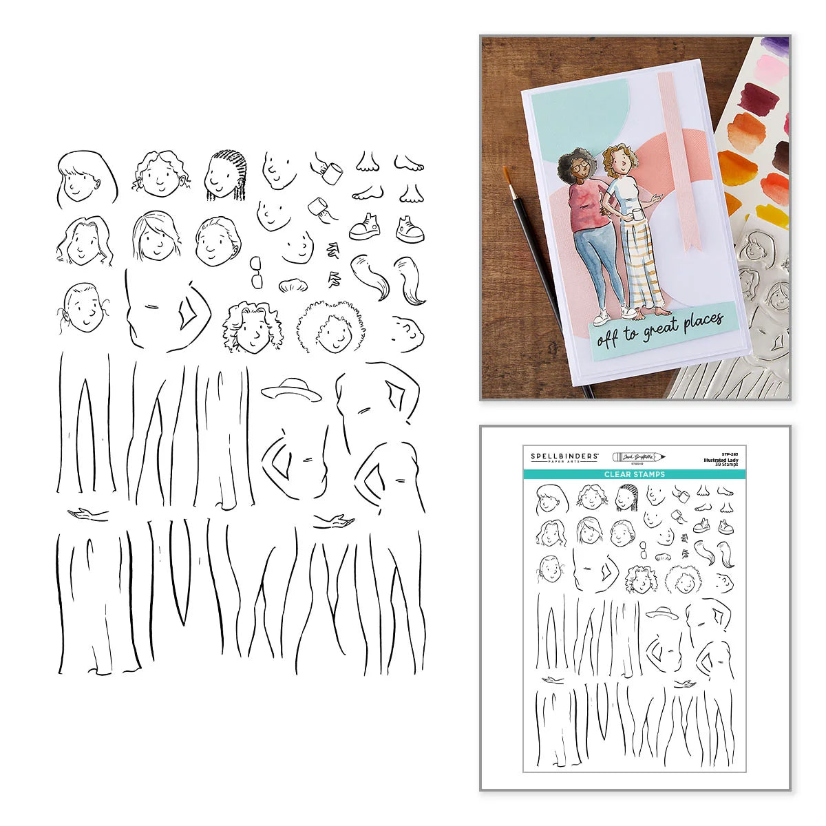 Beyond Stamping - Illustrated Lady Stamp Set by Josh Griffiths