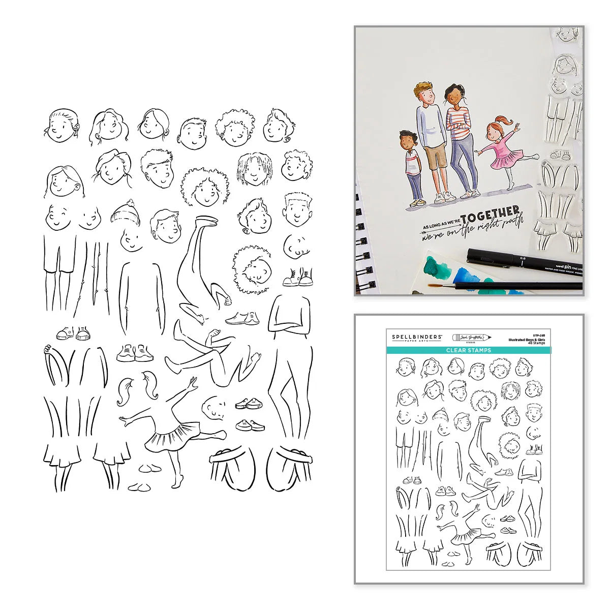 Beyond Stamping - Illustrated Boys & Girls Stamp Set by Josh Griffiths