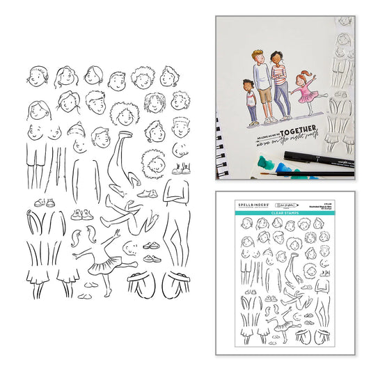Beyond Stamping - Illustrated Boys & Girls Stamp Set by Josh Griffiths