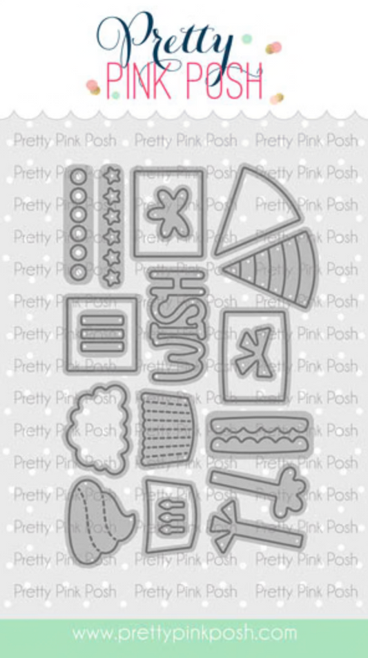 Pretty Pink Posh - Birthday Holder Additions Die Set