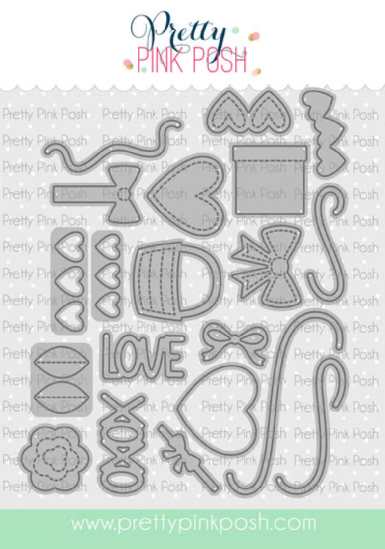 Pretty Pink Posh - Valentine Holder Additions Die Set