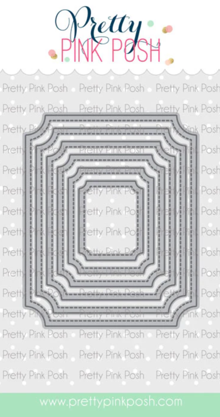Pretty Pink Posh - Notched Rectangles Die Set