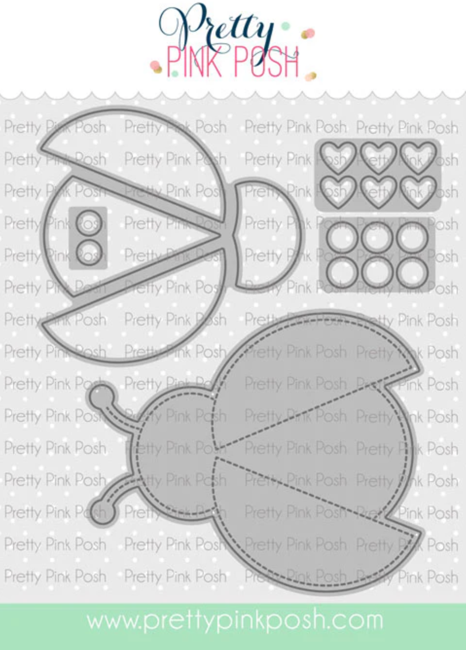Pretty Pink Posh - Ladybug Shaker Die Set