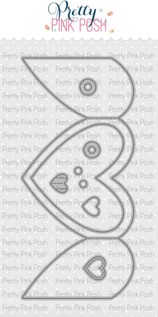 Pretty Pink Posh - Heart Card Base Die Set