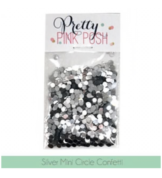 Pretty Pink Posh - Confetti Mix - Silver Mini Circle