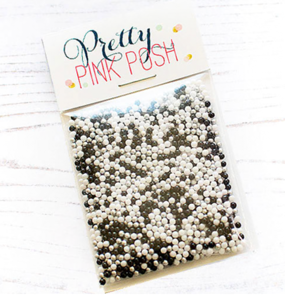 Pretty Pink Posh - Shaker Beads - Black Tie