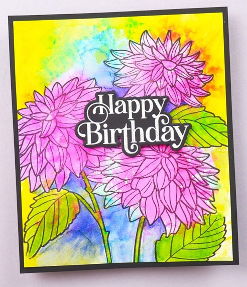 Memory Box - Dahlia Stems Stamp Set