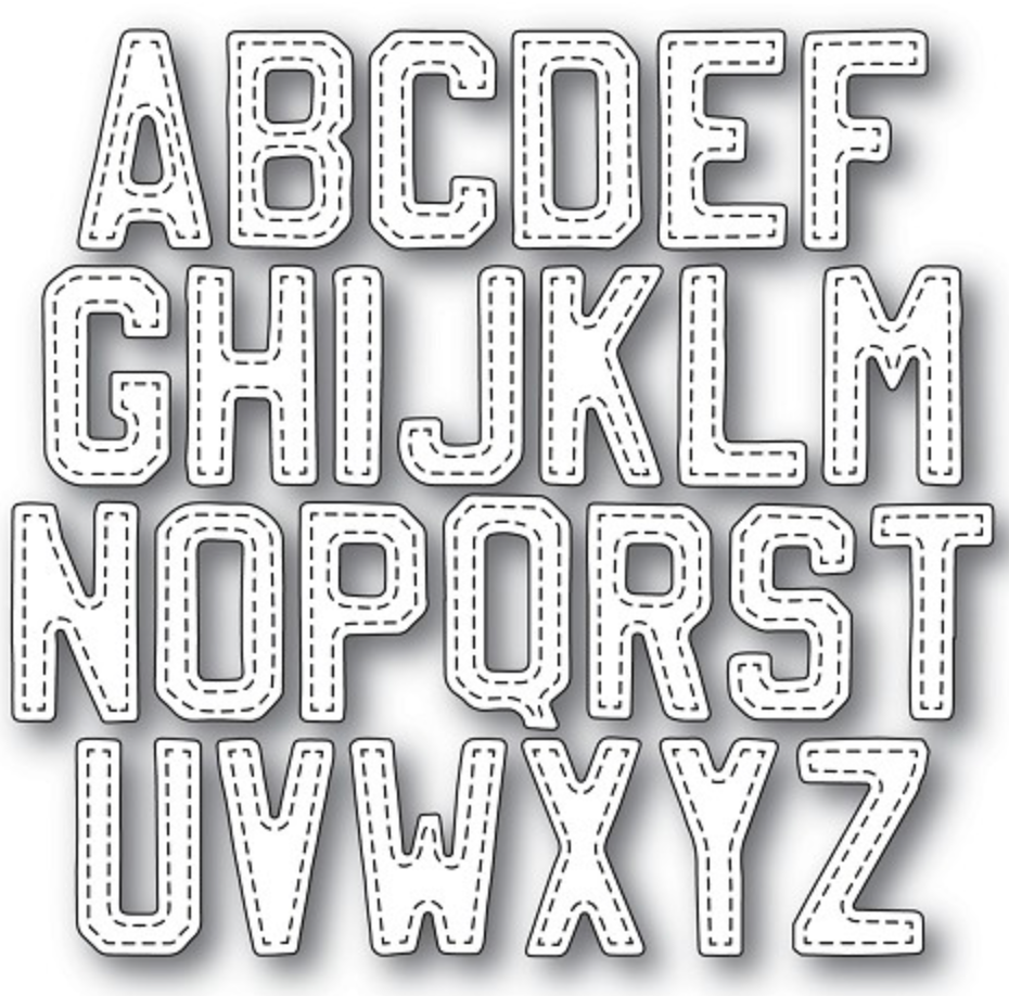 Memory Box - Vintage Varsity Alphabet Die Set