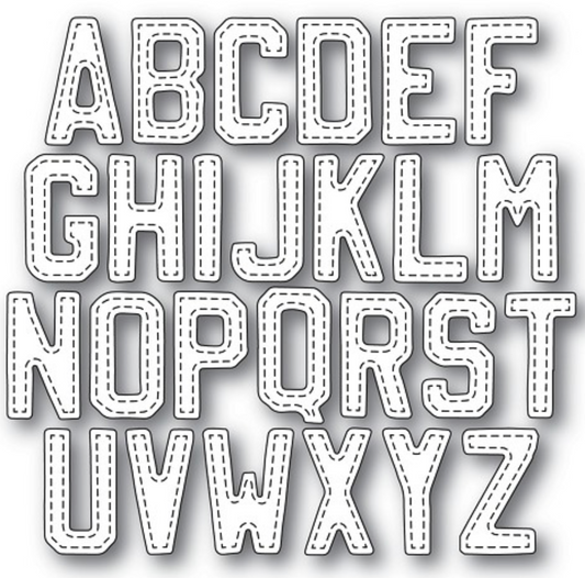 Memory Box - Vintage Varsity Alphabet Die Set