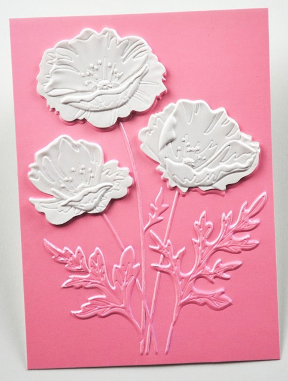 Memory Box - Playful Poppies 3d Embossing Folder & Dies Bundle