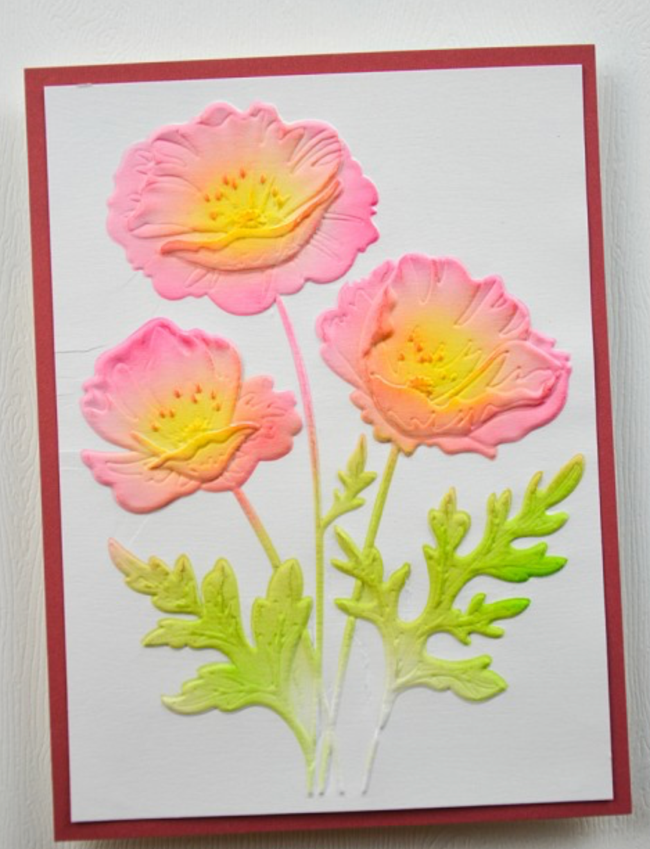 Memory Box - Playful Poppies 3d Embossing Folder & Dies Bundle