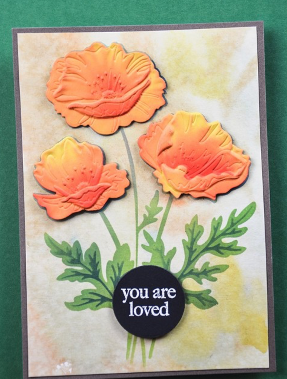 Memory Box - Playful Poppies 3d Embossing Folder & Dies Bundle