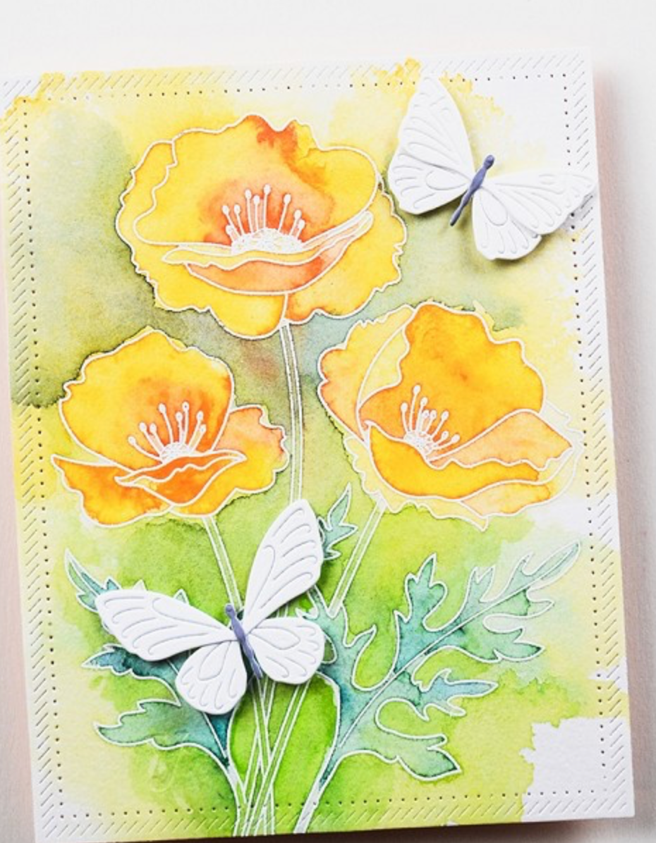 Memory Box - Playful Poppies Stamp & Die Bundle