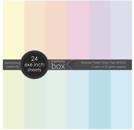 Memory Box - Delicate Pastel Glitter Paper Pad