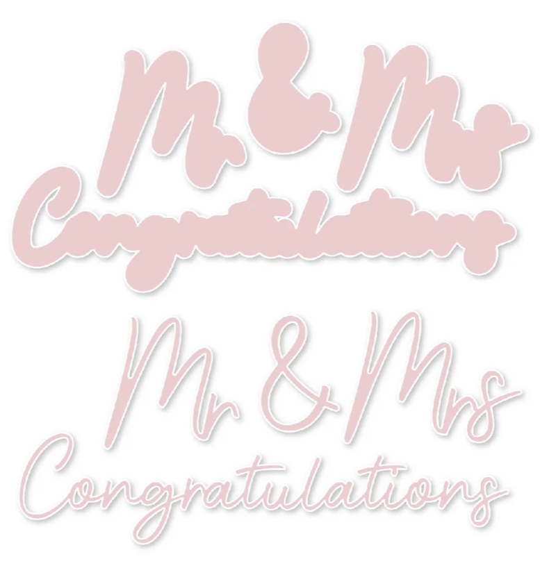 Chloe's Creative - Wedding Sentiment Builder Stamp & Die Bundle