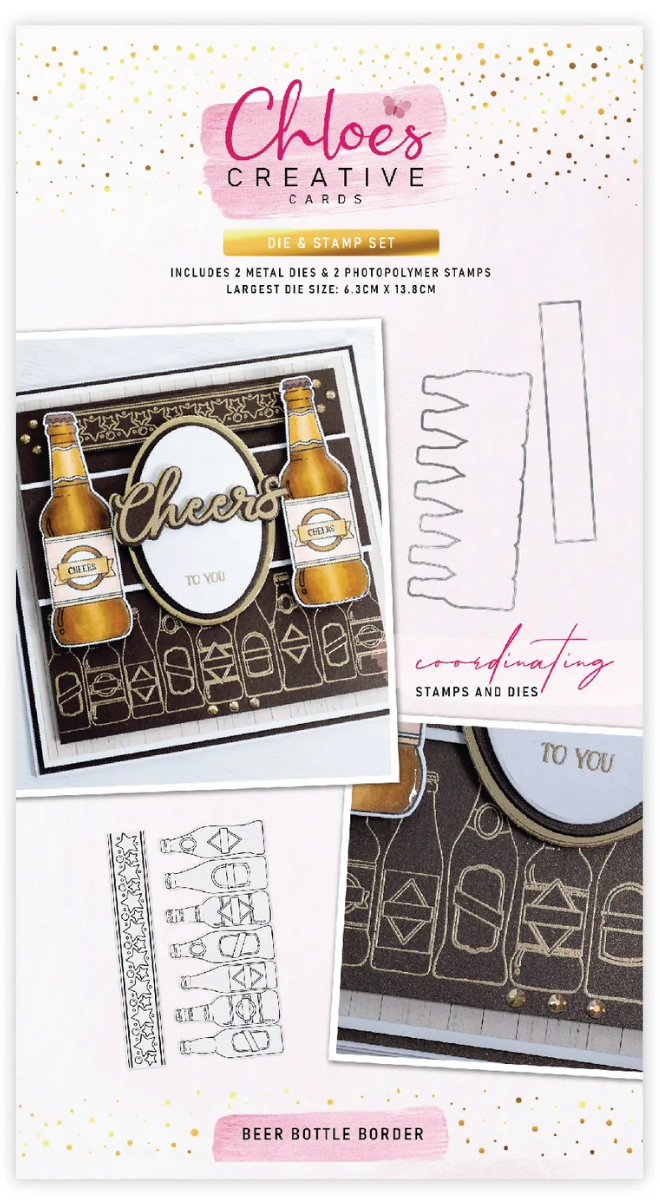 Chloe's Creative - Beer Bottle Border Stamp & Die Bundle