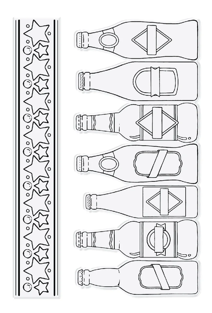 Chloe's Creative - Beer Bottle Border Stamp & Die Bundle