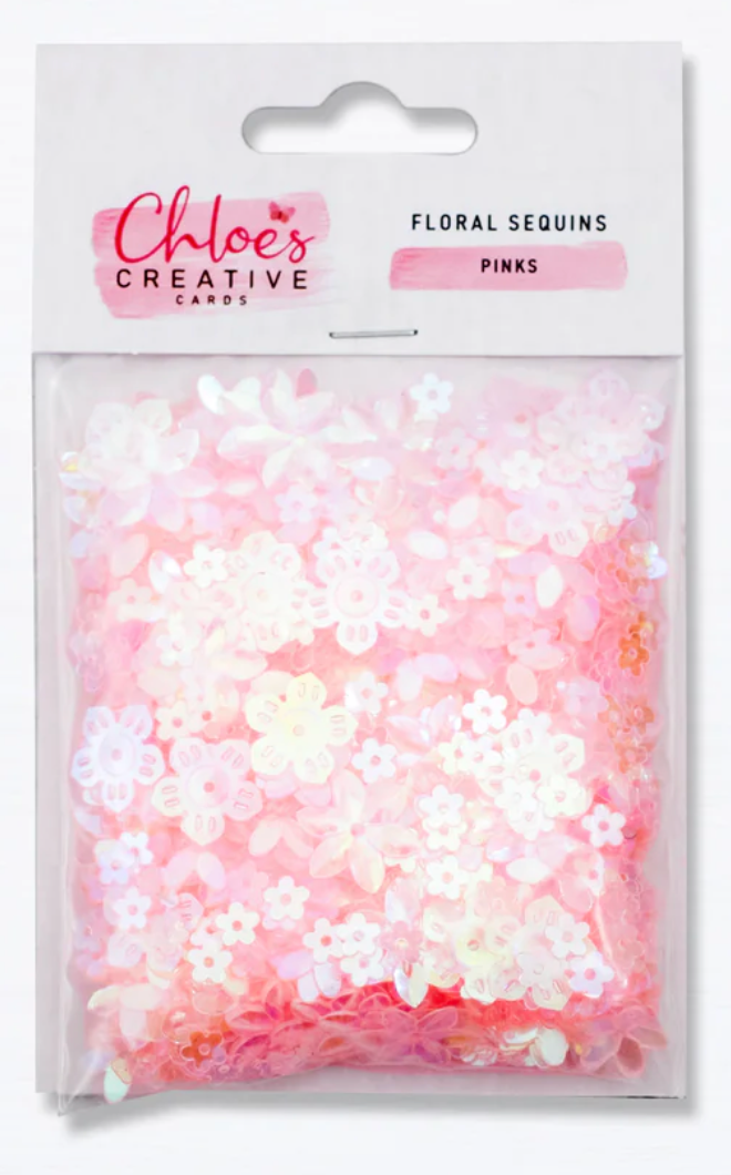 Chloe's Creative - Floral Sequins - Pinks