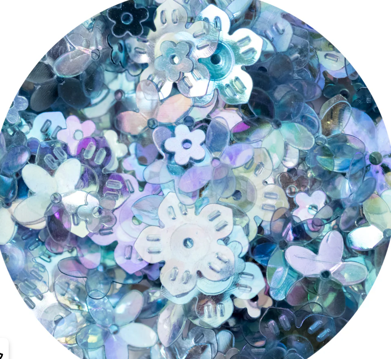 Chloe's Creative - Floral Sequins - Blues