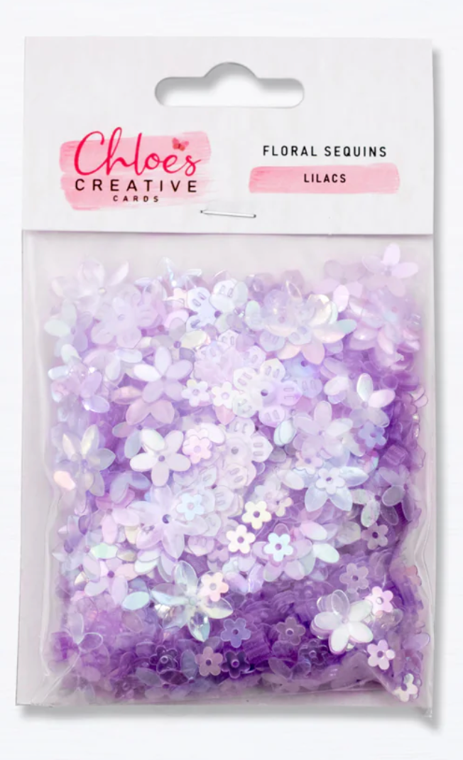 Chloe's Creative - Floral Sequins - Lilacs