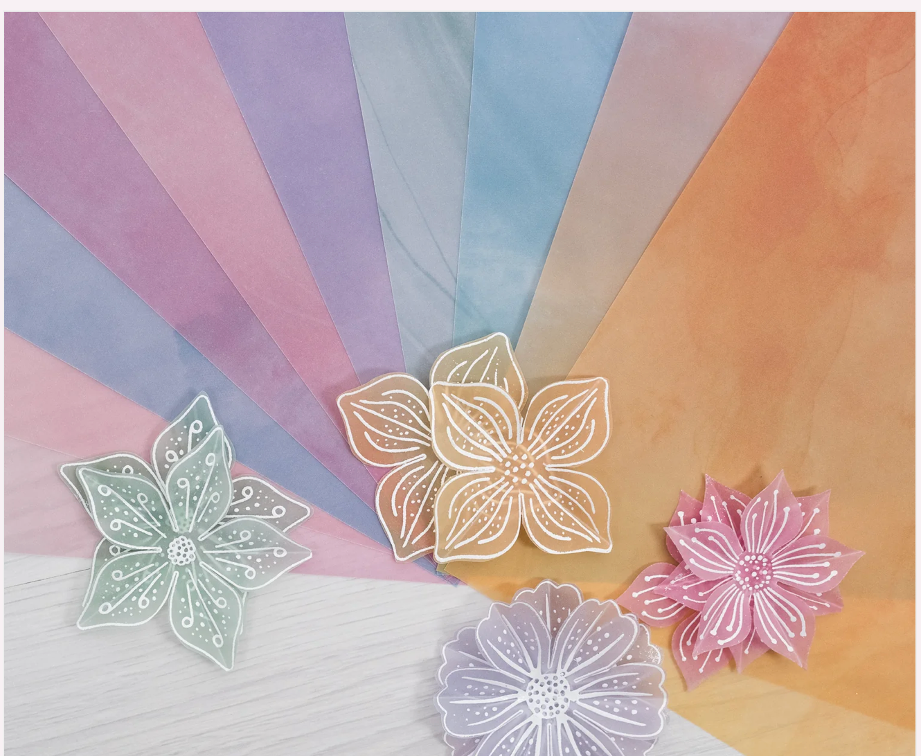 Chloe's Creative - Printed Vellum - Summer Floral Washes
