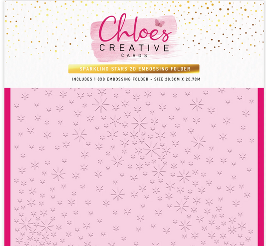 Chloe's Creative - 8x8 Embossing Folder - Sparkling Stars