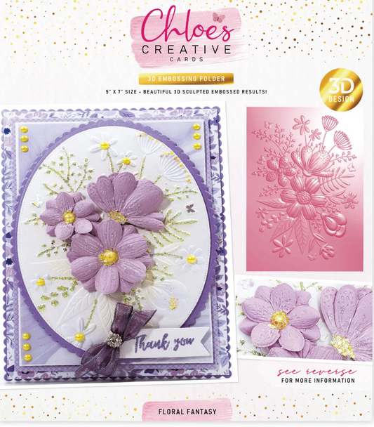 Chloe's Creative - 3D Embossing Folder - Floral Fantasy