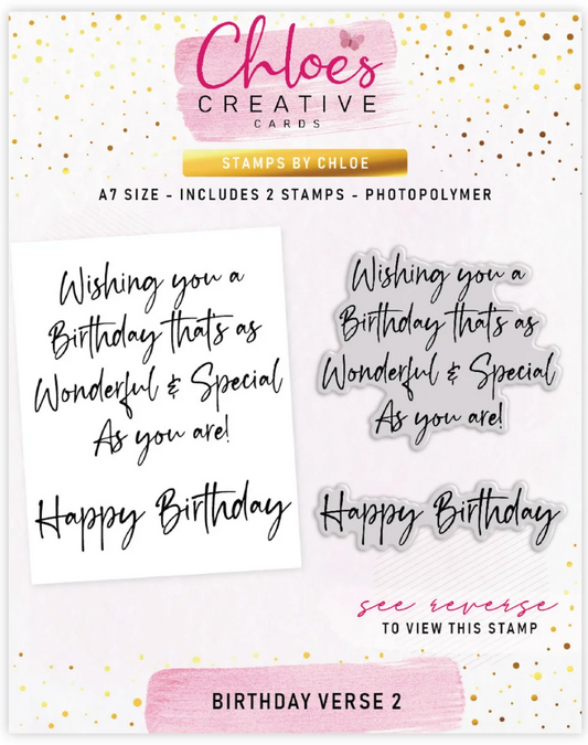 Chloe's Creative - Birthday Verse 2 Stamp Set