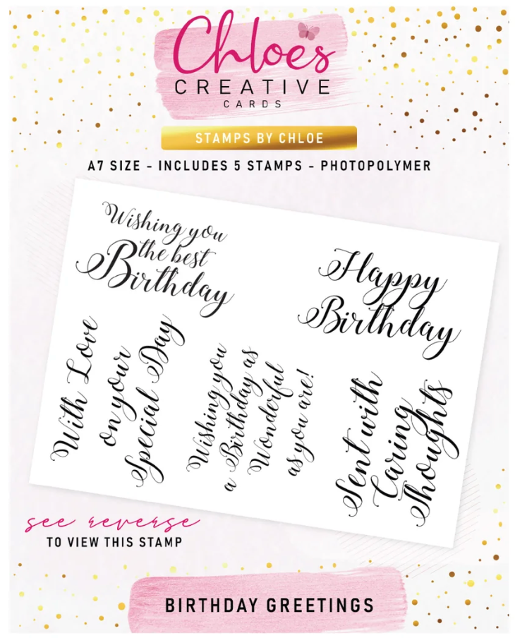 Chloe's Creative - Birthday Greetings Stamp Set