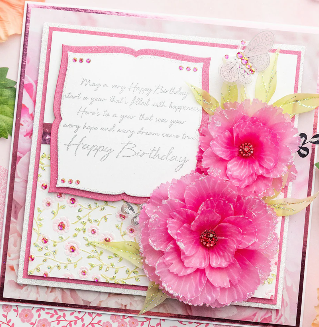 Chloe's Creative - Peony Flower 3D Embossing Folder & Die Bundle