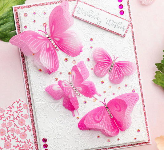 Chloe's Creative - Printed Vellum - Ombre Delightful Butterfly